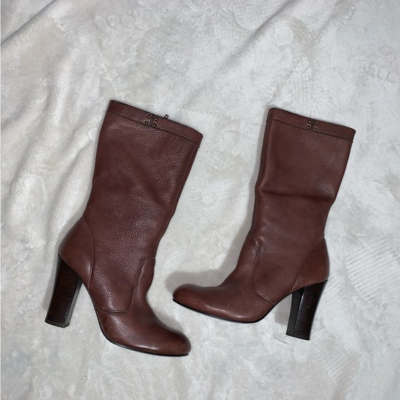 Miss Sixty Shoes - Miss Sixty Spa Retro Brown Leather Heeled Calf Boots size 9/39